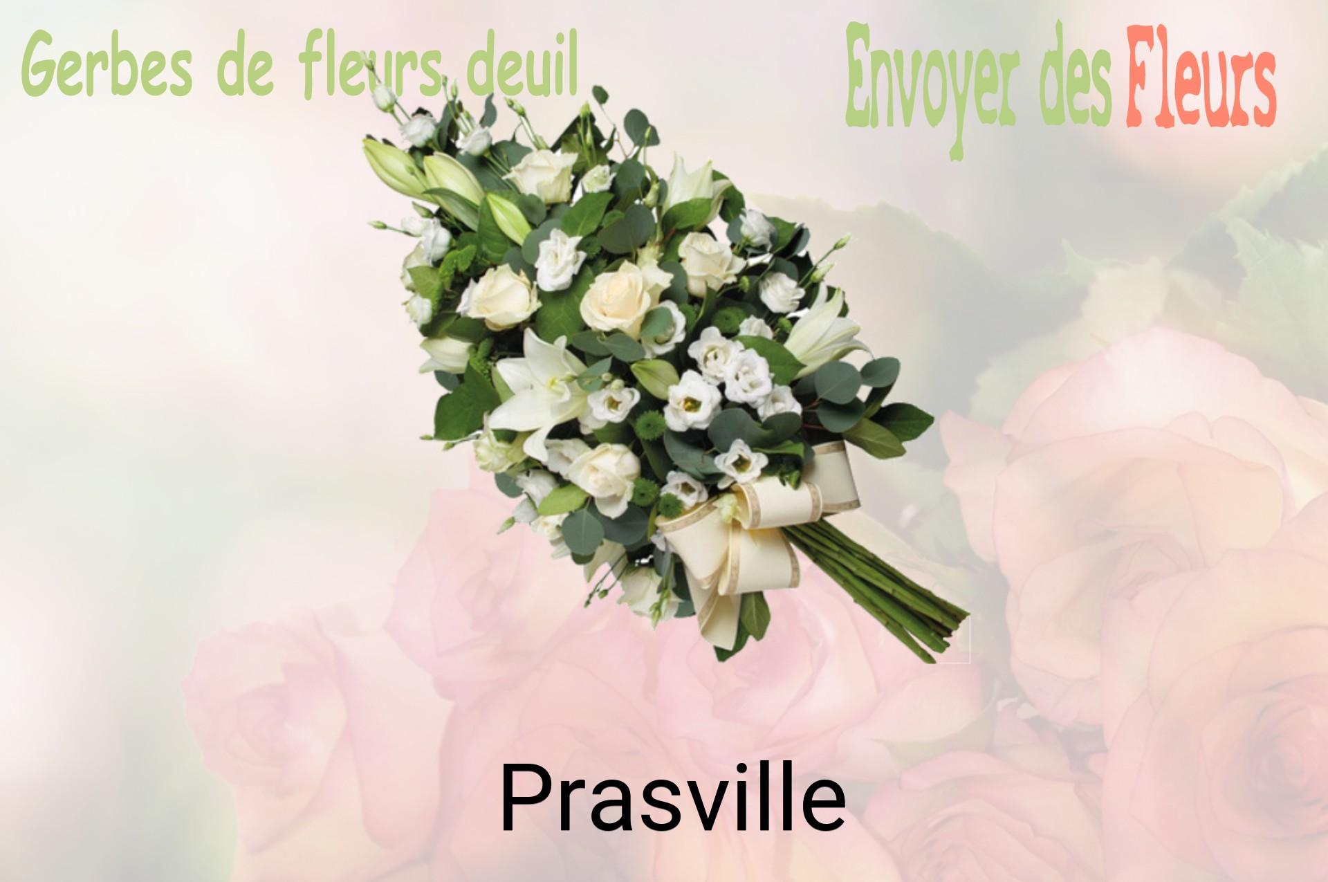 Gerbe de fleurs de deuil livrée à Prasville